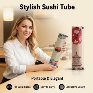 Contenitore in Carta per Sushi con Logo Personalizzato, Tubo Pop-up di Alta Qualità per Alimenti con Scomparto per Salsa di Soia - Product Image 6