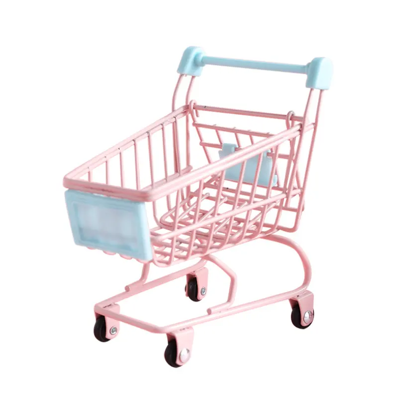 Carrito de muñecas, accesorios de compras, Mini cochecito de juguete