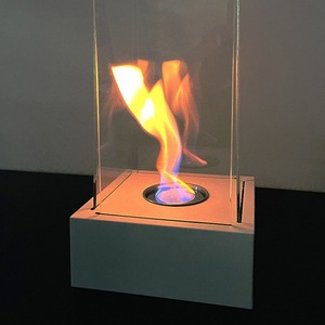 Chimenea <span class=keywords><strong>de</strong></span> <span class=keywords><strong>Etanol</strong></span> Moderna, Pequeña y Cuadrada, <span class=keywords><strong>de</strong></span> Acero, Portátil, Lámpara <span class=keywords><strong>de</strong></span> Ambiente para Exteriores - Product Image 1