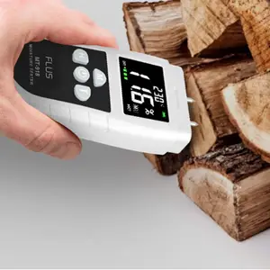 Layar LCD Digital dua pin, penguji kelembapan higrometer kayu untuk alat ukur