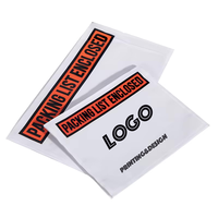Haute qualité étanche Transparent PE auto-adhésif facture d'expédition en plastique papier Document pochette liste de colisage enveloppe