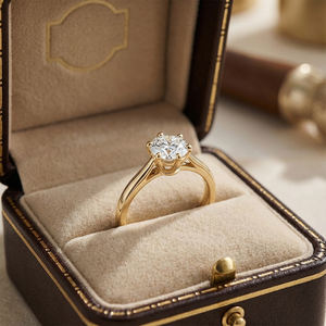 IGI認定 10K/14K/18K ソリッドゴールド 6プロング ラボダイヤモンドリング 2025 高級 クラシック ウェディング パーティー バンド - Product Image 4