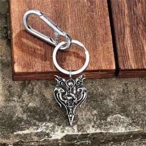 Norse Mythology Double Bird Pendant <b>Keychain</b> Stainless Steel Unisex Everyday Wear Gift Charm - Product Image 3
