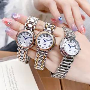 9625 스카티 라운드 쿼츠 시계 20 바 방수 스테인레스 스틸 클래식 여성 손목시계 숙녀 시계 여성 디자인