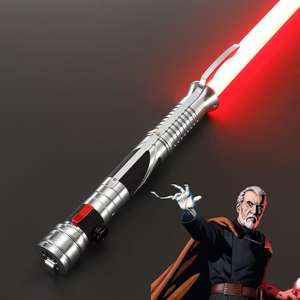 Nuevo sable <span class=keywords><strong>de</strong></span> luz LGT Count Dooku, asequible, con acabado metálico plateado, RGB, movimiento suave, para cosplay - Product Image 1