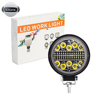 LKT 102W Phare de travail LED 4 pouces pour voiture, projecteur pour camion, feu antibrouillard tout-terrain pour conduite de nuit, lumière extérieure clignotante pour auto