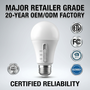 Ampoule LED de culture de qualité professionnelle pour détaillants majeurs, certifiée ETL FCC, <span class=keywords><strong>A19</strong></span> LED avec minuterie mécanique intégrée, 9W, fourniture professionnelle d'usine OEM - Product Image 2