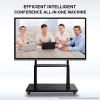 Système interactif intelligent tout-en-un pour conférences avec écran tactile 4K, affiche numérique 65 pouces, animation SDK pour le secteur financier et les bureaux