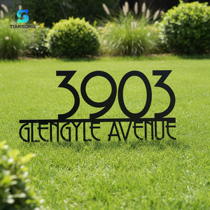 <span class=keywords><strong>Plaque</strong></span> de numéro de maison personnalisée en métal, logo d'entreprise en acier inoxydable, enseigne de nom de maison, effet 3D flottant, <span class=keywords><strong>plaque</strong></span> d'adresse extérieure - Product Image 2