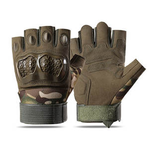 戦術的なハーフフィンガーライディンググローブアウトドアアクティビティ登山と狩猟保護アウトドア戦術手袋 - Product Image 1