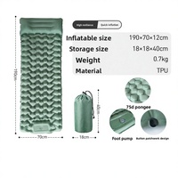 Matelas pneumatique d'extérieur transfrontalier JIAWEI avec pompe à pied et pompe électrique, gonflage automatique, gonflage par pression, élargi de 12 cm