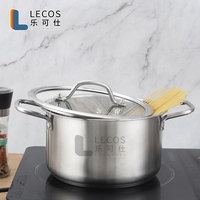 LECOS Lot de 6 casseroles à fond composite en acier inoxydable pour casseroles à induction à meilleur prix