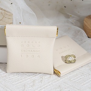High Class OEM Customized Emboss Logo Pu Leather Fashion Bag Earphone Jewelry Necklace Coin Leather Dust Bag with Iron <b>Sheet</b> - Product Image 1