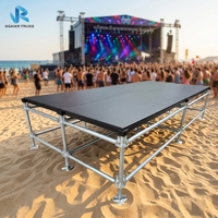 Scène de concert modulaire extérieure pliable en aluminium, 20 pieds sur 40 pieds