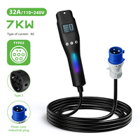 Pengisi Daya EV All in One Tipe 2, Stasiun Pengisian Daya Portabel Kendaraan Energi Baru 3.5KW 220V16A WiFi untuk BYD