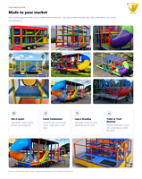 Grande remorque de jeux mobiles d'intérieur grande capacité avec piscine à balles, trampoline et aire de jeux souple, pour centres commerciaux, location événementielle et événements ludiques pour enfants