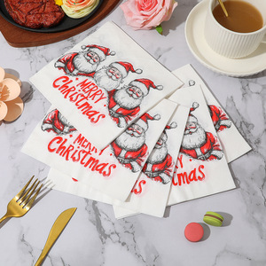 Christmas Paper Napkins 330mmx330mm Thickened Disposable For Holiday Home Use - Product Image 3