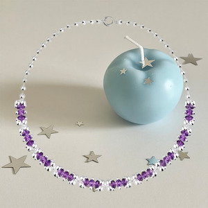 Delicados Collares con Colgante Chapados en Oro y Plata, con Diseño de Oso y Trébol, con Circonitas Coloridas y Perlas, Joyería para Uso Diario para Niñas - Product Image 3