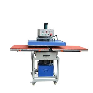 Machine de presse à chaud hydraulique de 60x80 <span class=keywords><strong>cm</strong></span>, vente en gros, plaque inférieure mobile, Double Station pour vêtements en cuir - Product Image 3