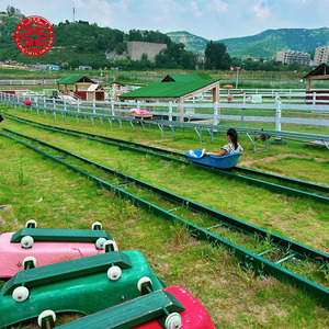 Parc d'attractions avec piste de ski sur herbe, glisse sur herbe en montagne, glisse sur herbe en pente, glisse sur herbe en montagne - Product Image 6