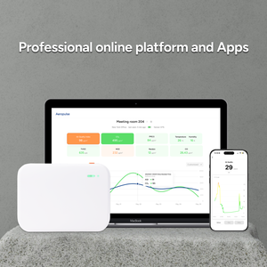 Moniteur de qualité de l'air cellulaire 4G LTE avec emplacement pour carte SIM, surveillance à distance, détecteur PM2.5 CO2 pour chantier de construction - Product Image 4