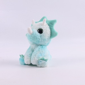 Babywolf Sparkle Eyes Plush Triceratops Mignon Dinosaure en Peluche à Longues Fourrures en Spandex - Product Image 3