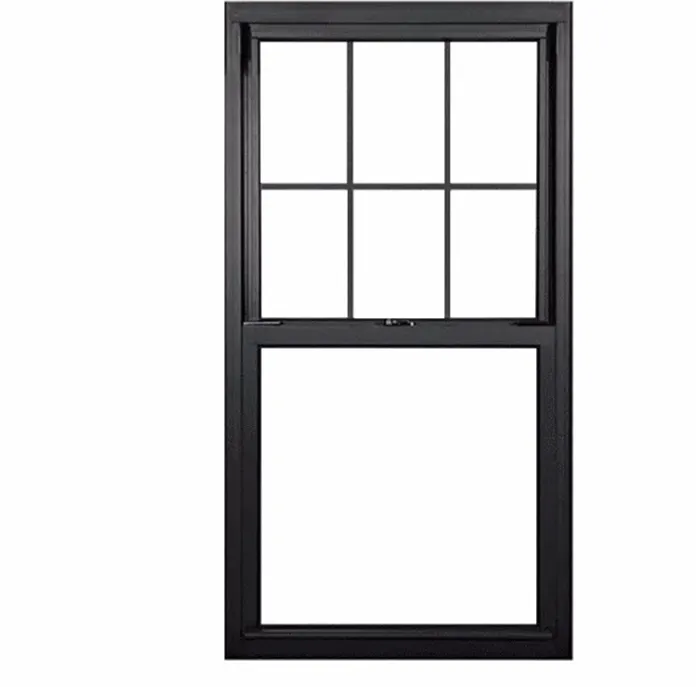 Двери и окна черно-белые алюминиевые двойные подвесные окна двойные створки окна