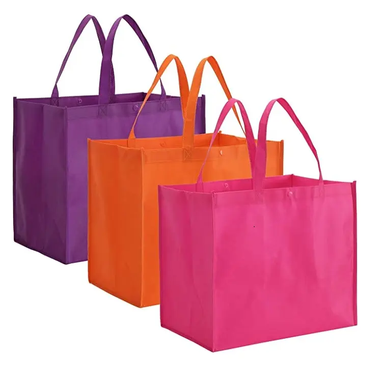 Big Size Durable Printed Shopping Non Woven Handbag Foldable Shopping Trolley Bag