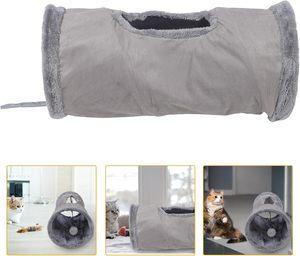 Túnel Plegable de Gamuza para Mascotas con Pelota, Túnel para Gatos - Product Image 2