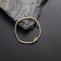 Nouveau bracelet tennis en zircon micro-pavé avec pierres ovales 3*5mm pour femmes et hommes, bijoux féminins