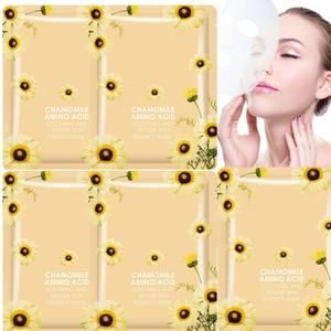 Masques faciaux chinois halal éclaircissants, apaisants et doux à la camomille et aux acides aminés, masque en tissu pour le visage - Product Image 5