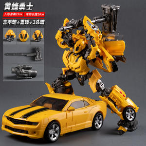 Pour Optims Prim Bumblebe Figure pièces en alliage jouets pour enfants en gros <span class=keywords><strong>voiture</strong></span> Transformation Robot roi Kng cadeau télécommande - Product Image 2