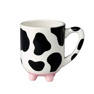 Funny Warehouse <strong>Udderly</strong> Cow Non-Skid <strong>Silicone</strong> Feet Ceramic Milk Mug - Product Image 1