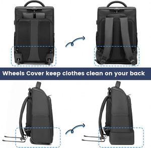 BSCI <b>Wheeled</b> Travel <b>Backpack</b> for Business Travel, Rolling <b>Wheeled</b> <b>Backpack</b> for Men and Women - Product Image 3
