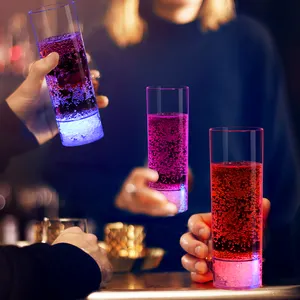 Sparking Barware Drinks Activated Flashing LED Light Up Party Luminous Highball Drinking Glasses Party Cups