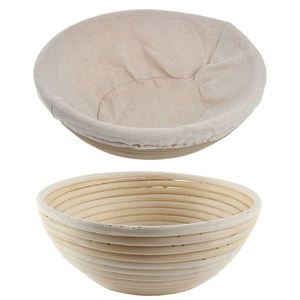 Panier à pain rond en silicone de 9 pouces pour la cuisson du pain, accessoire de cuisson, coupe-pâte, 1 pièce, bol de fermentation, paniers à levain - Product Image 1