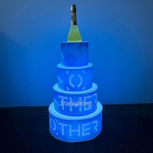 Starlighting kustom logo VIP layanan LED cahaya dapat diisi ulang tahun botol kue presenter tampilan rak untuk klub malam bar pesta - Product Image 1