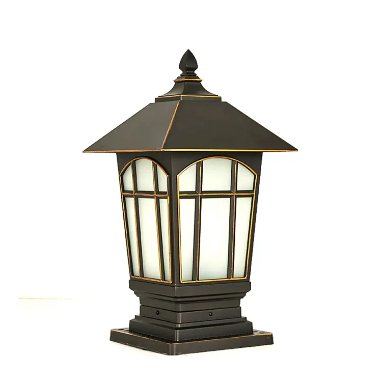 옥외 방수 LED 안마당 문 란 램프 문 빛 기둥 별장 조경을 위한 옥외 정원 기둥 빛