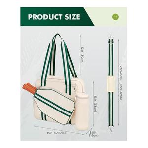 Bolsa de Pickleball para Mujer y Hombre con Funda para Raqueta, Bolsillo Externo para Pelotas y Correa de Hombro Ajustable con Gancho para Valla - Product Image 2
