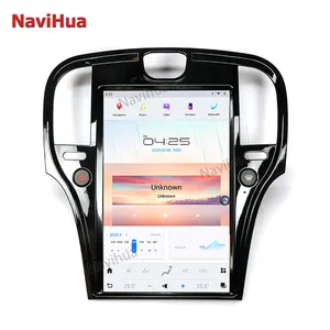 NaviHua 14.4 "Android dokunmatik ekran Stereo GPS navigasyon multimedya kafa ünitesi Chrysler 300C 2011-2014 için Tesla tarzı