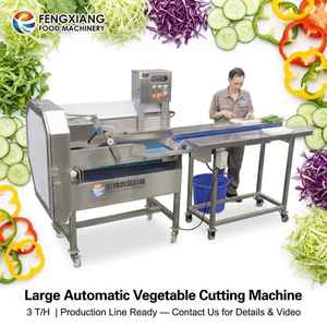 FC-306D Industrial <b>Vegetable</b> Cutting Machine Green Beans Pepper Celery Green Onion <b>Cutter</b> Chopper with Manual Sorter Table 3T/H - Product Image 1
