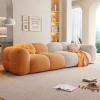 Canapé-lit convertible minimaliste en velours capitonné avec rangement, canapé d'angle rembourré en éponge, pieds en bois pour salon