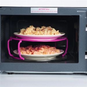 Microwave Folding Tray Microwave Heating Tiered Tray <b>Rack</b> Microwave <b>Oven</b> <b>Racks</b> Steam Holder Microwave Heat-Resisting Tray NEW - Product Image 3