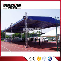 Sistema de armazón de exhibición de estructura de pared de aleación de aluminio ligero modular Triángulo cuadrado Iluminación Truss Showcase para ferias comerciales