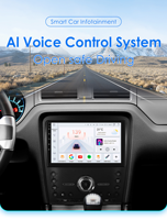 CARUPEZ Layar Sentuh Android 10 inci untuk Dashboard Mobil, Head Unit Stereo dengan Navigasi GPS untuk Ford Mustang 2010-2014 Nirkabel