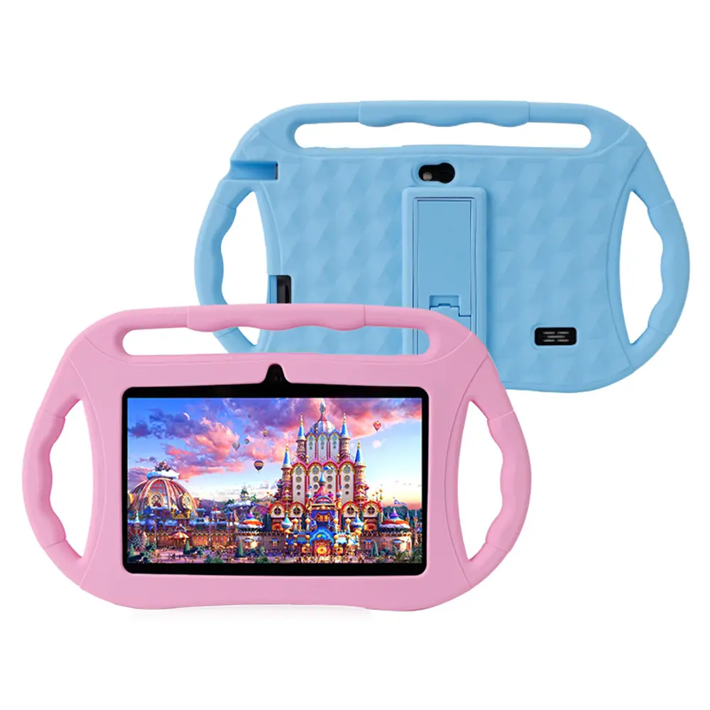 7'' Kids 1+8 tablet pc android 6.0 with case hot sell tablet pc for kids learning apps free download