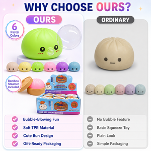 ของเล่นแก้เครียดคุณภาพสูงขายดีบับเบิลเค้กแป้งโดว์แบบบีบได้รูปเกี๊ยวน้ำสำหรับเด็ก - Product Image 6