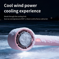 Ventilador de Mano de Alta Velocidad Personalizado de Fábrica al por Mayor, Mini Ventilador de Verano 199, Ventilador Turbo Portátil Pequeño Recargable por USB C