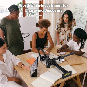 Châu âu cổ maquina de grabado laser mini xách tay cộng với 50 Wát đầu vào Acrylic Glass Máy khắc Veneer Laser đánh dấu - Product Image 2