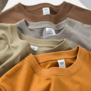 High Quality Wholesale 100% Cotton Heavy Weight Unisex Casual <b>T</b>-<b>Shirts</b> with Custom Logo Option and Blank Design - Product Image 3